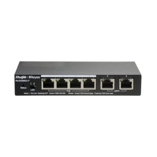 Switch POE Ruije 6 cổng RG-ES206GC-P